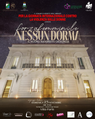 Roseto - Un nuovo manifesto contro la violenza di genere con “Nessun Dorma” a Villa Paris